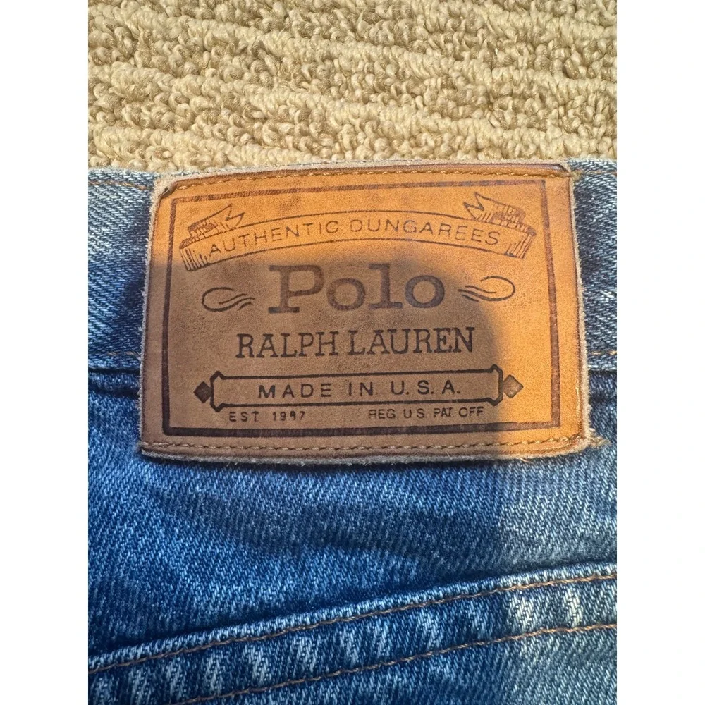 Vintage Polo Ralph‎ Lauren Dungarees Mens 31x30 Blue Denim Jeans Made in USA
